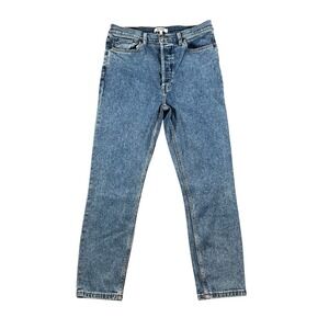 RE/DONE Wonder Woman 90s High Rise Ankle Crop Jeans Size 30‎ Denim Button Fly